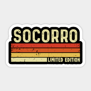 Socorro Name Vintage Retro Limited Edition Gift Sticker